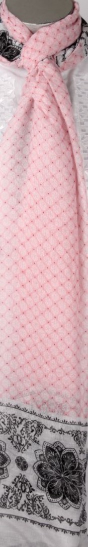 Printed  scarf pink Style:SC/4203/PNK image 0